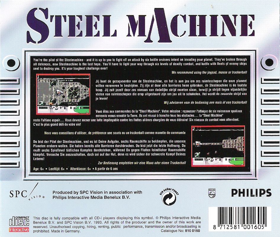 Steel Machine box art for CD-i